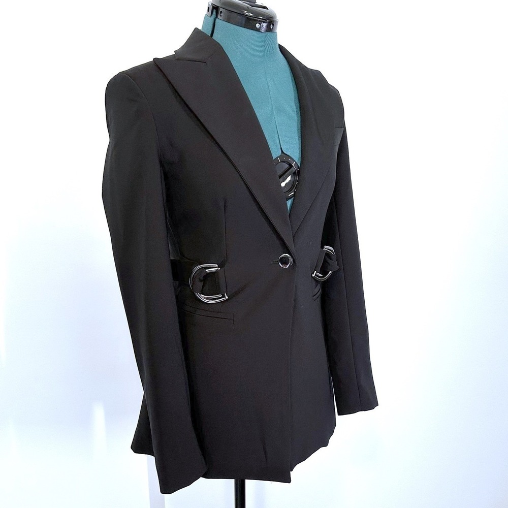 LITA by‎ Ciara Blazer Womens XS Italian Made Belted Jacket Double Ring Detail - Picture 3 of 11